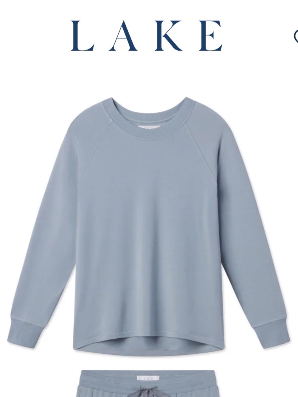 LAKE Relax crewneck sweatshirt in Dusty Blue